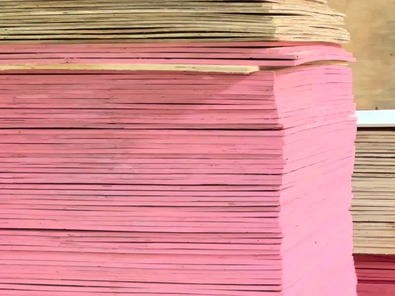 Finished plywood stock at the Chalaka factory